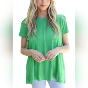 ANTHONY EDWARDS V- NECK TOP SZ XL GREEN